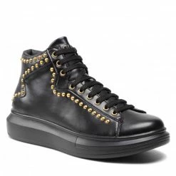 GUESS Sales Store 9 Sneakers Trainers GUESS - Salerno Mid Studs FM5SIS ELE12 BLACK Black