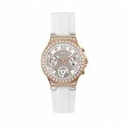 Women's Wristwatch GUESS - Moonlight GW0257L2 WHITE/ROSE GOLD White, Pink