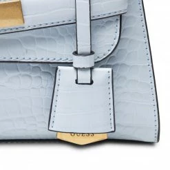 Classic Handbag GUESS - Enisa Top Handle Flap HWCA84 21200 POD Blue -GUESS Sales Store 0190231569749 04 pa