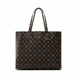 Canvas Totes & Shoppers Handbag GUESS - Vikky (PQ) HWPQ69 95240 BRO Brown