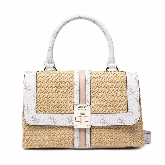 Classic Handbag GUESS - Kasiint Raffia Top Handle Flap HWSG841 7200 WLT Beige, Colourful 1 Classic Handbag GUESS - Kasiint Raffia Top Handle Flap HWSG841 7200 WLT Beige, Colourful