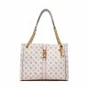 Classic Handbag GUESS - Briana Girlfriend Tote HWPA84 89230 CREAM LOGO White