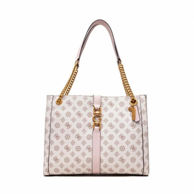 Classic Handbag GUESS - Briana Girlfriend Tote HWPA84 89230 CREAM LOGO White 1 Classic Handbag GUESS - Briana Girlfriend Tote HWPA84 89230 CREAM LOGO White