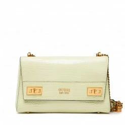 Classic Handbag GUESS - Katey Croc Flap Shoulder Bag HWCA84 94190 LGL Green