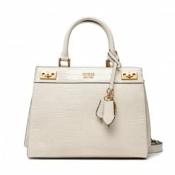 Classic Handbag GUESS - Katey Croc Luxury Satchel HWCB84 94260 EGS Beige