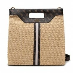 Classic Handbag GUESS - Kasinta Raffia Cut Out Tote HWSB84 17230 BWL Beige