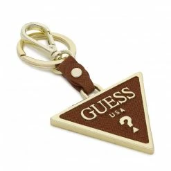 Jewellery Fob GUESS - Saffiano Triangle Keyring RW7421 P2201 COG Brown, Gold