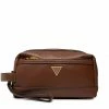 Leather Beauty Case GUESS - Scala Beauty Case HMSCAL P2243 BRO Brown