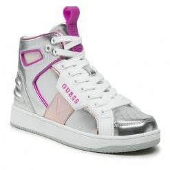 Sneakers Trainers GUESS - Basquet2 FL7B2S LEA12 SILVE Colourful, Silver