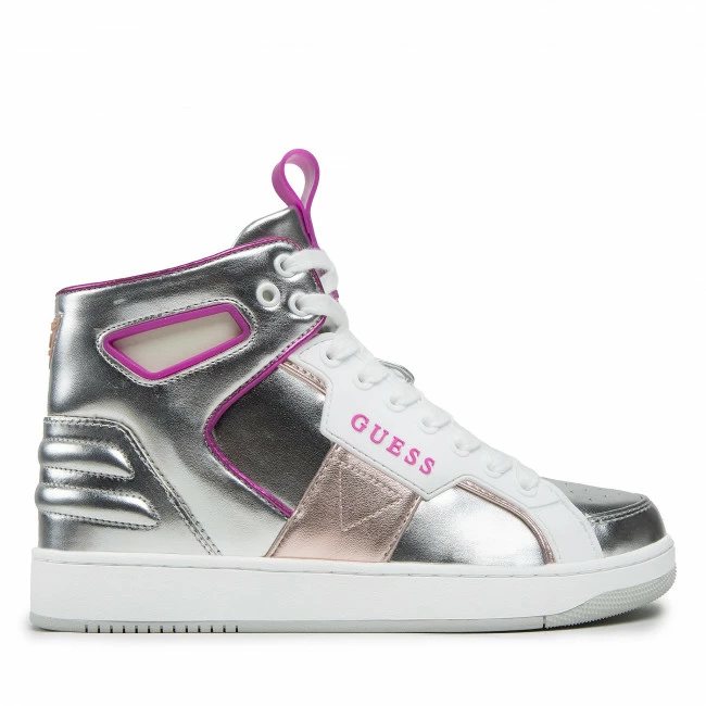 Sneakers Trainers GUESS - Basquet2 FL7B2S LEA12 SILVE Colourful, Silver 2 Sneakers Trainers GUESS - Basquet2 FL7B2S LEA12 SILVE Colourful, Silver - Image 2