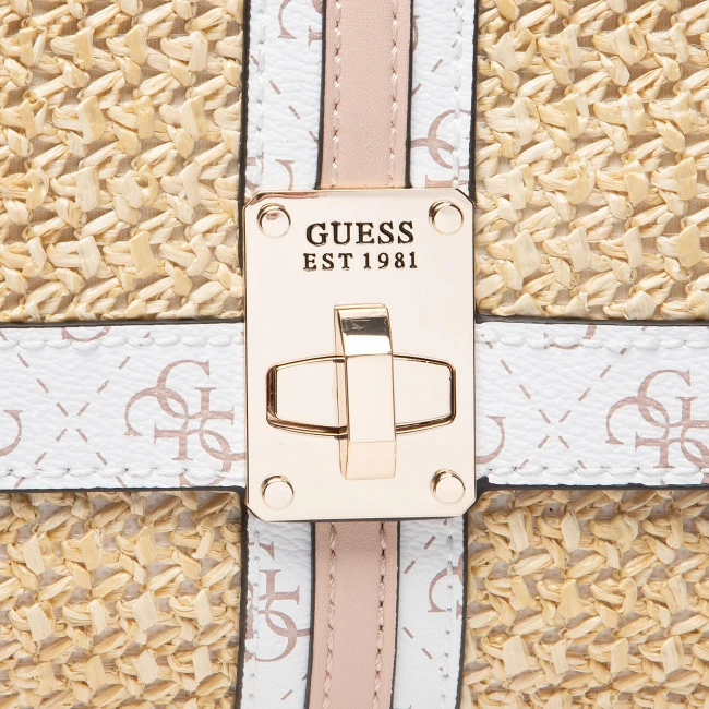 Classic Handbag GUESS - Kasiint Raffia Top Handle Flap HWSG841 7200 WLT Beige, Colourful 3 Classic Handbag GUESS - Kasiint Raffia Top Handle Flap HWSG841 7200 WLT Beige, Colourful - Image 3