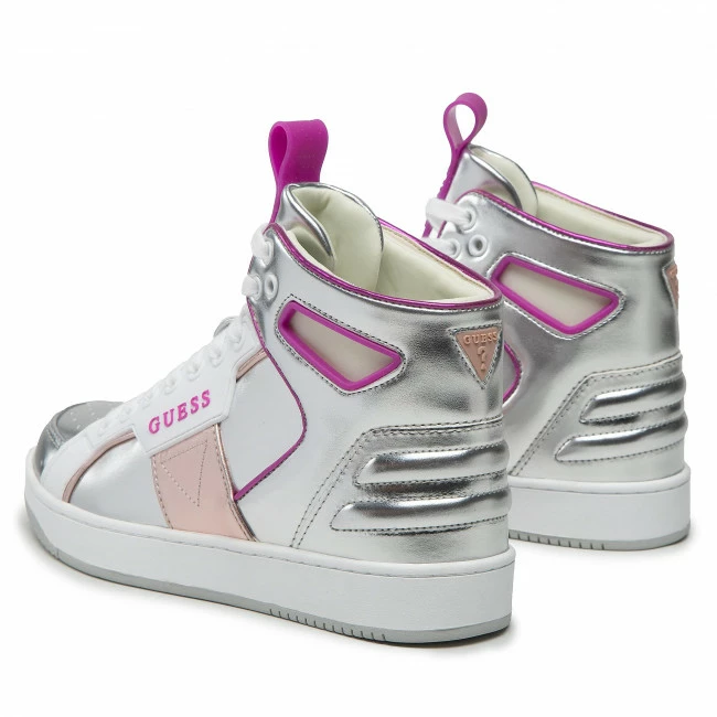 Sneakers Trainers GUESS - Basquet2 FL7B2S LEA12 SILVE Colourful, Silver 3 Sneakers Trainers GUESS - Basquet2 FL7B2S LEA12 SILVE Colourful, Silver - Image 3