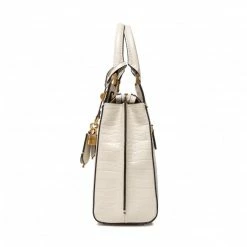Classic Handbag GUESS - Katey Croc Luxury Satchel HWCB84 94260 EGS Beige -GUESS Sales Store 04 0190231588313 ks