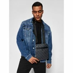 Men's Messenger Bag GUESS - Vezzola Smart Crossbody Flat HMEVZL P2223 BLA Grey -GUESS Sales Store 10 7628067763053 ls