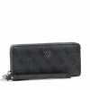 Men's Wallets Large Men's Wallet GUESS - Vezzola Smart Large Zip Around SMEVZL LEA77 BLA Black