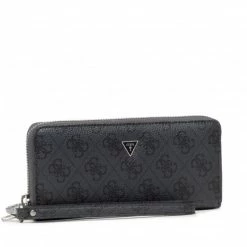 Men's Wallets Large Men's Wallet GUESS - Vezzola Smart Large Zip Around SMEVZL LEA77 BLA Black